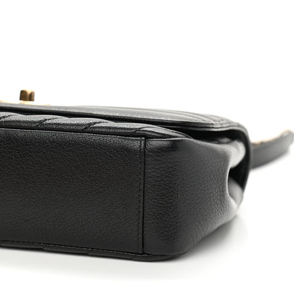 Chanel Shiny Goatskin Diagonal Quilted Small Flap Black 6 of 11