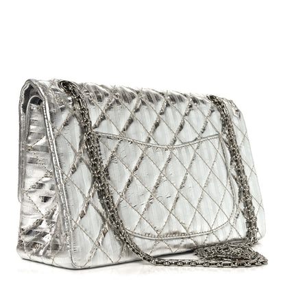 Chanel Metallic Calfskin Striped 2.55 Reissue 226 Silver 3 of 11