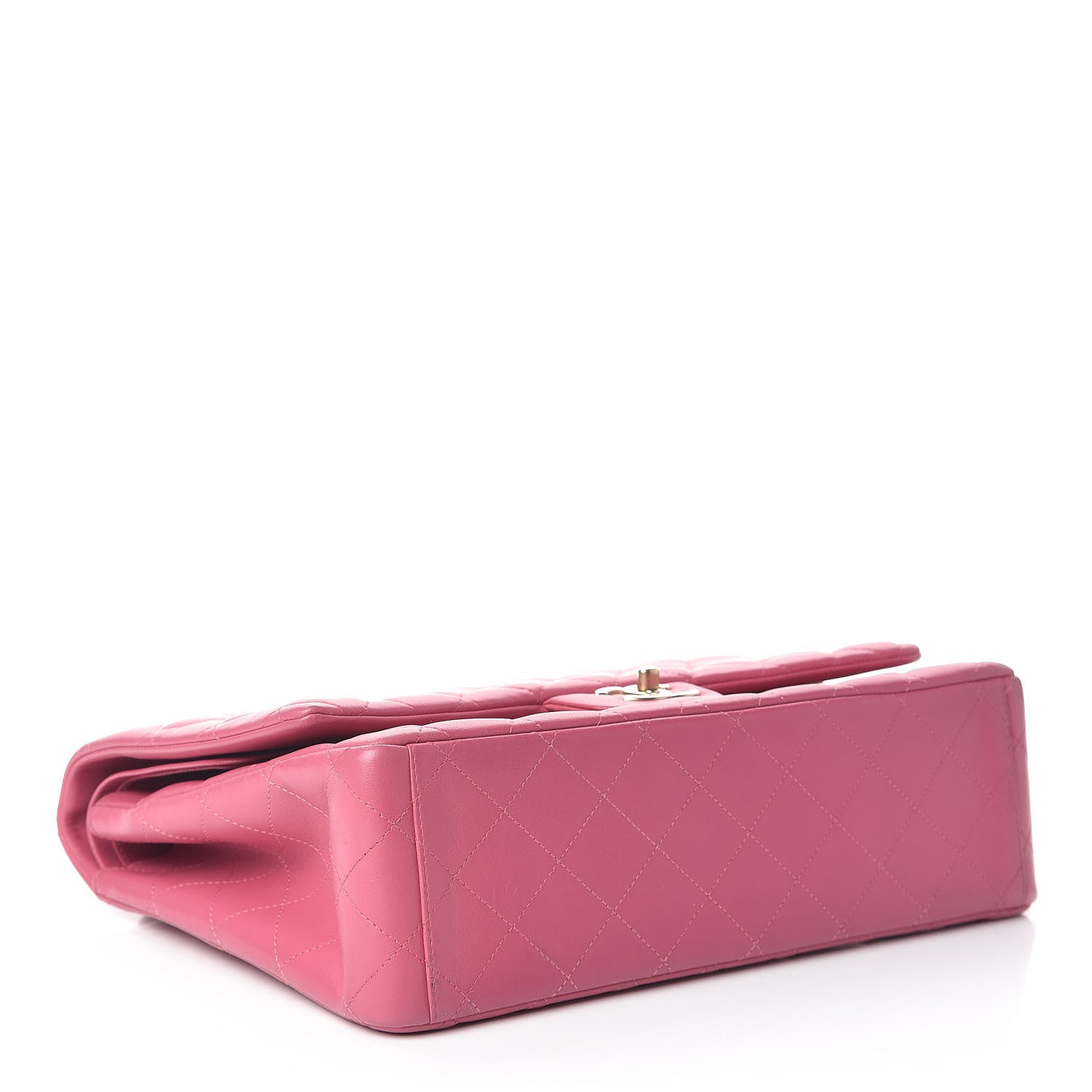 Chanel Lambskin Quilted Maxi Double Flap Dark Pink 4 of 19