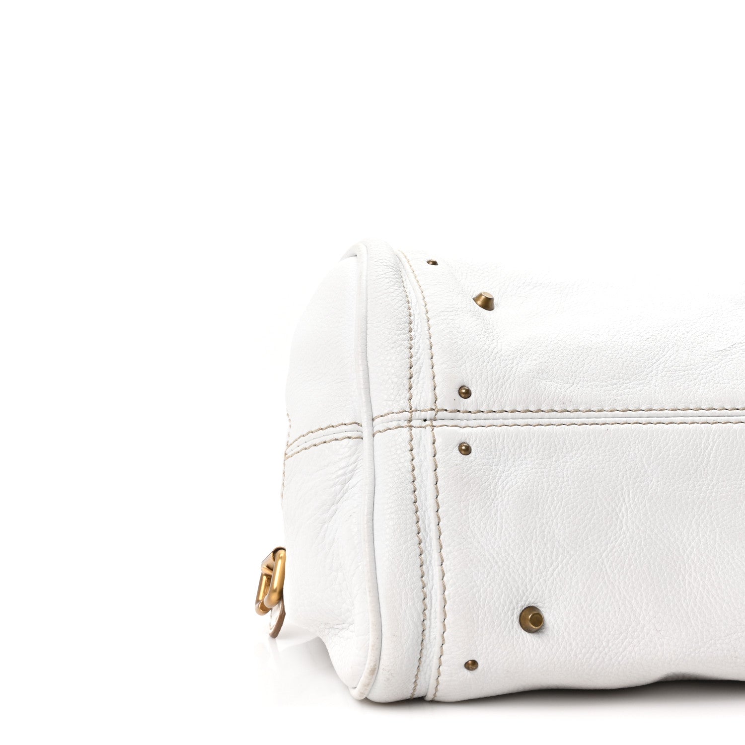 Chloe Calfskin Medium Paddington Satchel White 9 of 10