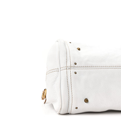 Chloe Calfskin Medium Paddington Satchel White 9 of 10