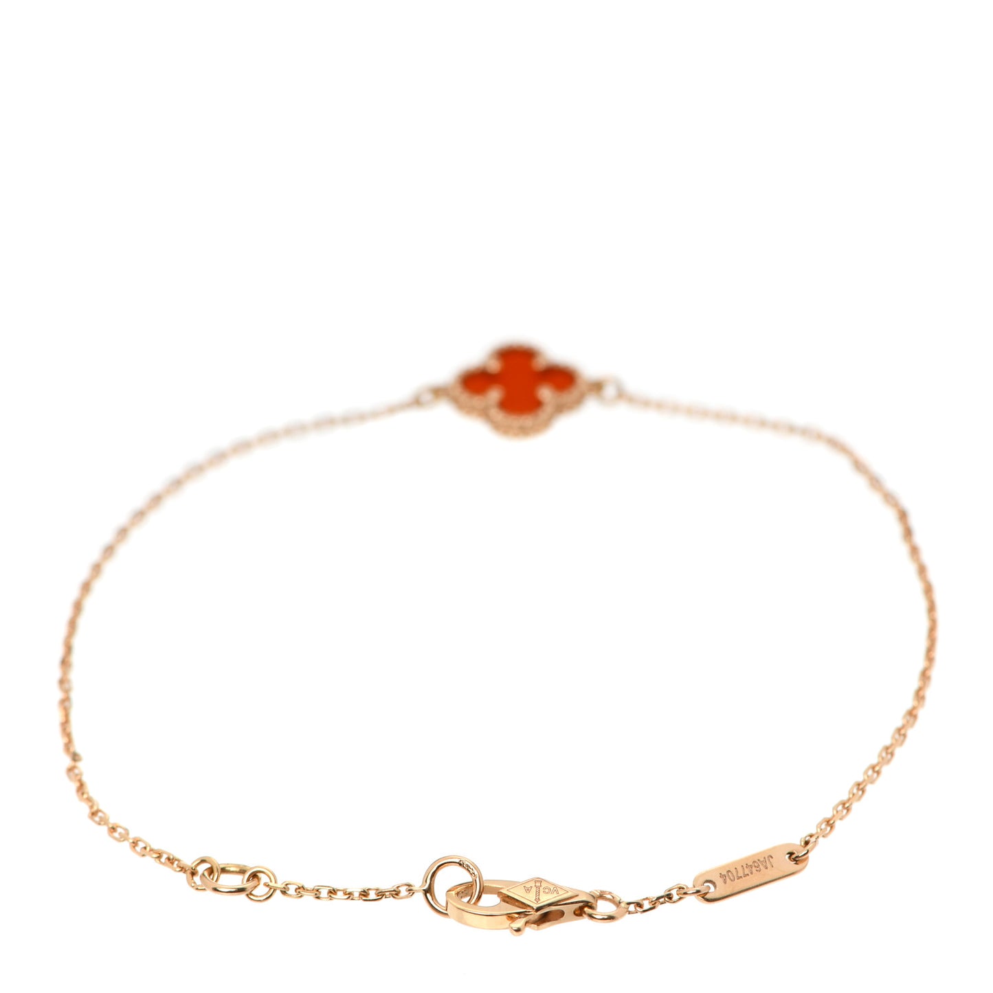 18K Rose Gold Carnelian Sweet Alhambra Bracelet