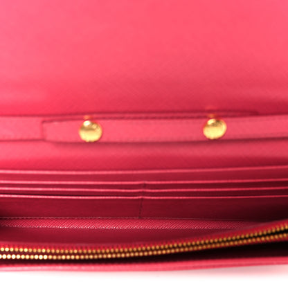 Prada Saffiano Wallet on Chain Peonia 8 of 17