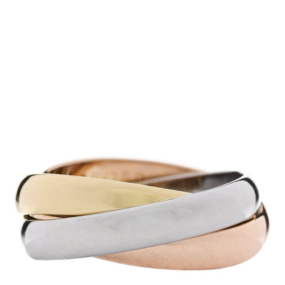 Cartier 18K Pink Yellow White Gold Classic Les Must De Cartier Trinity Ring 51 5.75 3 of 6