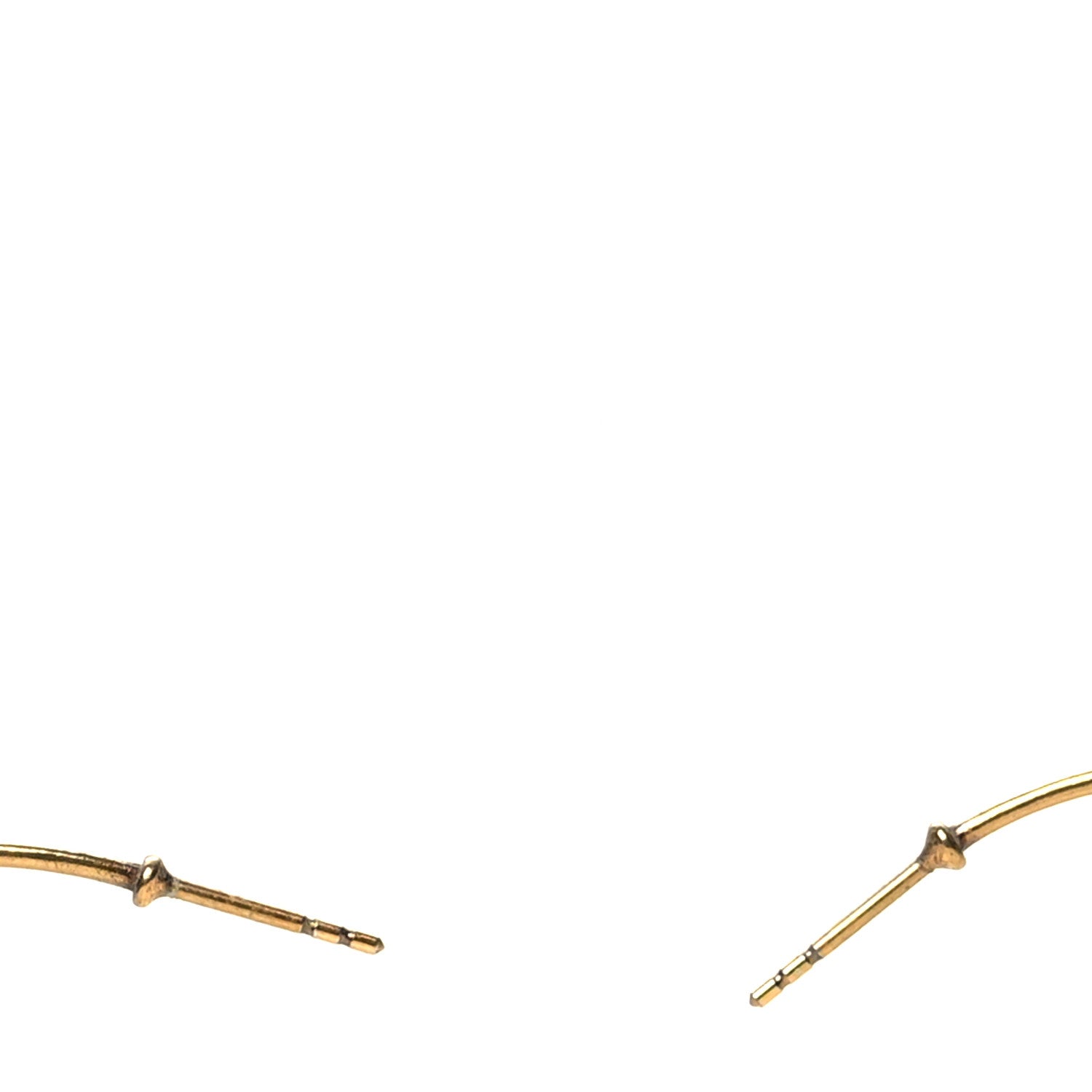 Christian Dior Metal Crystal J'Adior Hoop Earrings Aged Gold 3 of 4