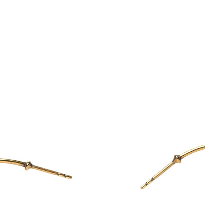 Christian Dior Metal Crystal J'Adior Hoop Earrings Aged Gold 3 of 4