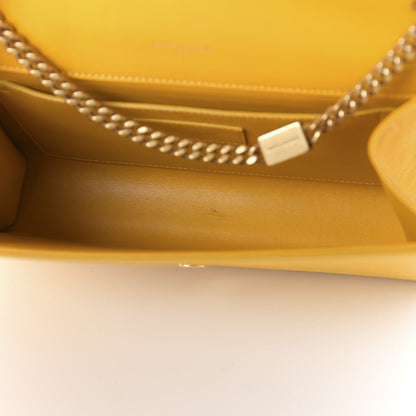 Saint Laurent Suede Medium Classic Monogram Kate Tassel Satchel Saffron Yellow 5 of 9