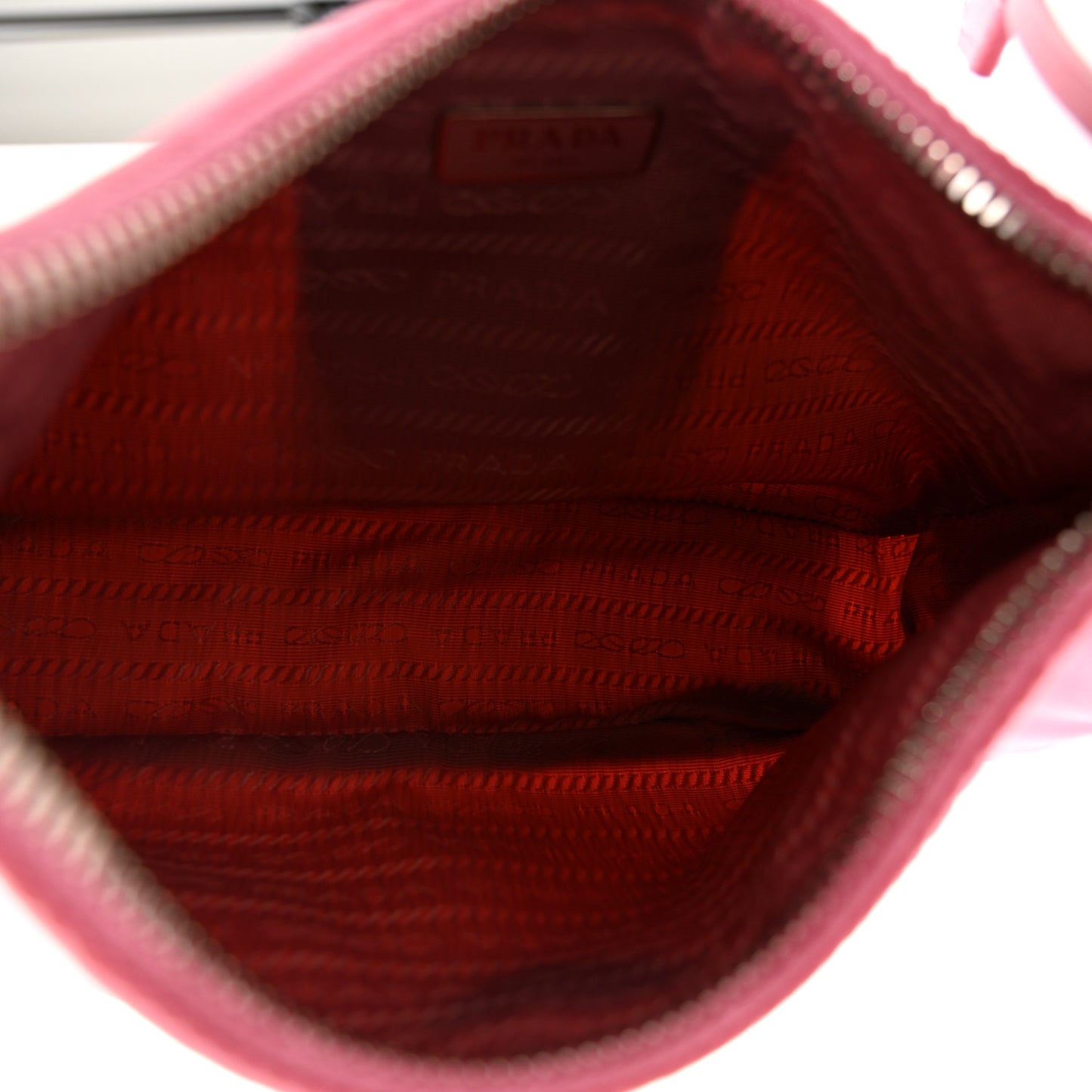 Tessuto Nylon Saffiano Mini Re-Edition 2005 Bag Begonia