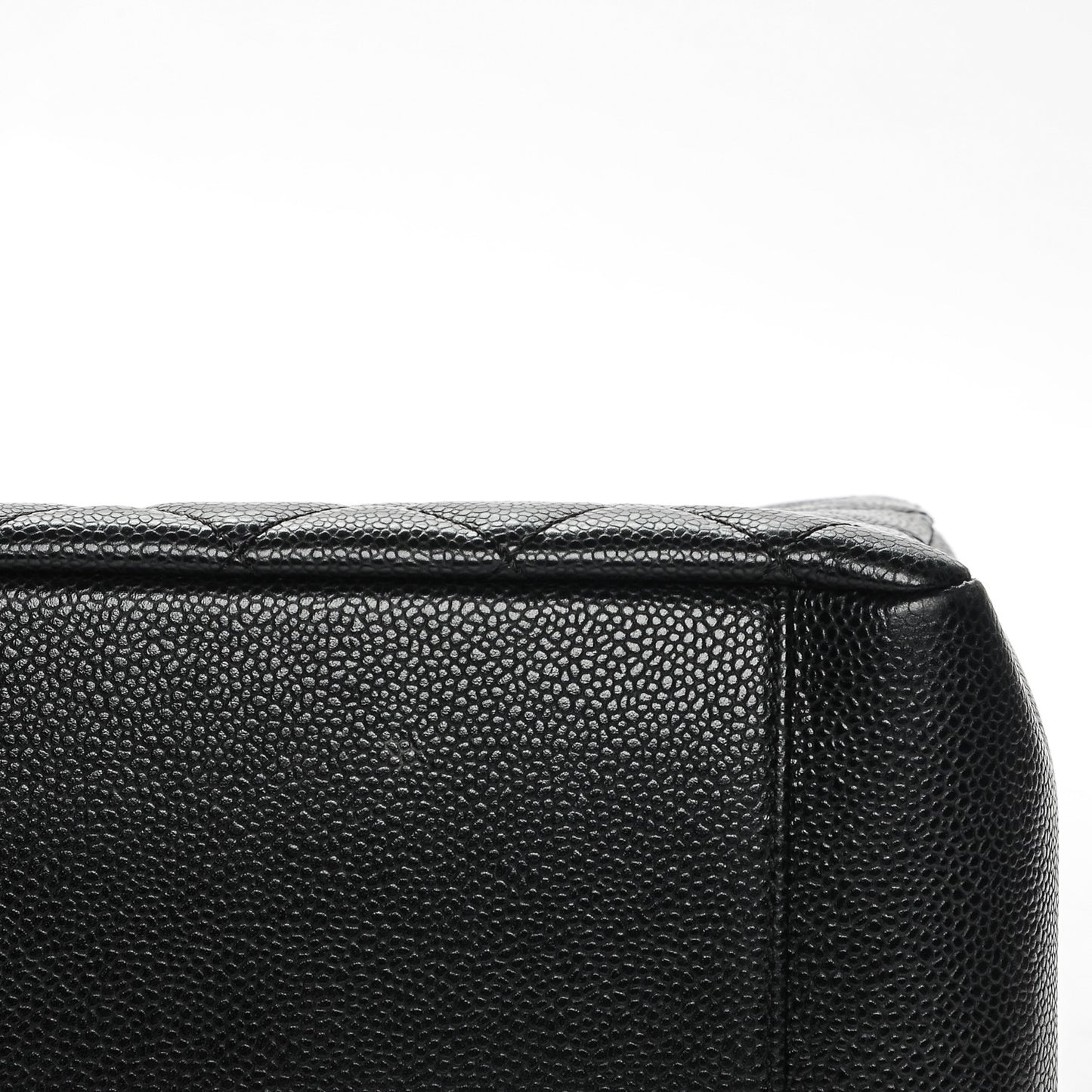 Caviar Quilted Grand Shopping Tote GST Black