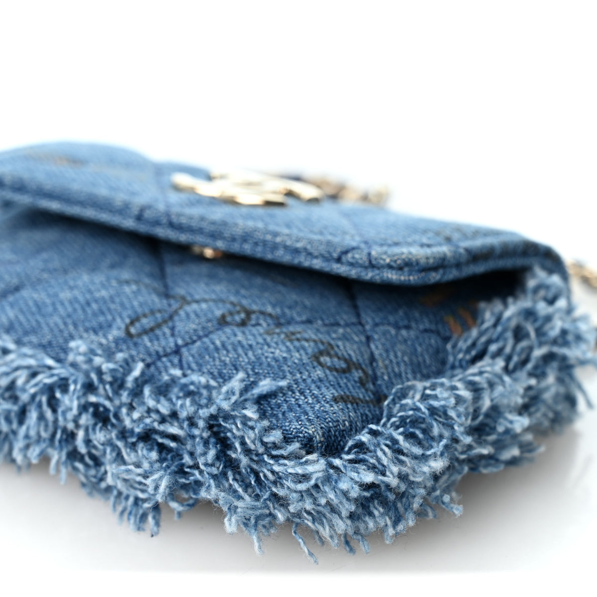 Denim Quilted Denim Mood Belt Bag Blue Multicolor
