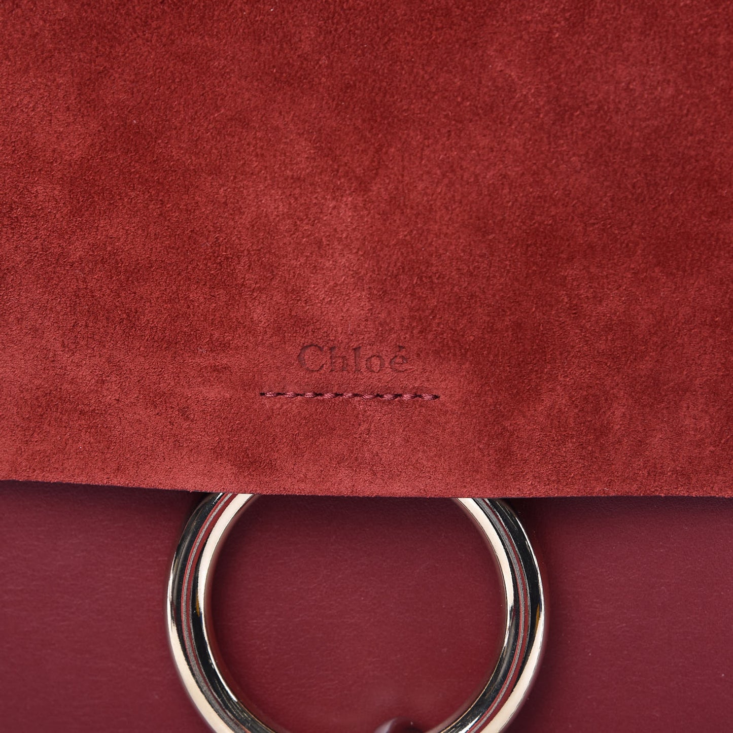 Calfskin Suede Medium Faye Shoulder Bag Plum Purple