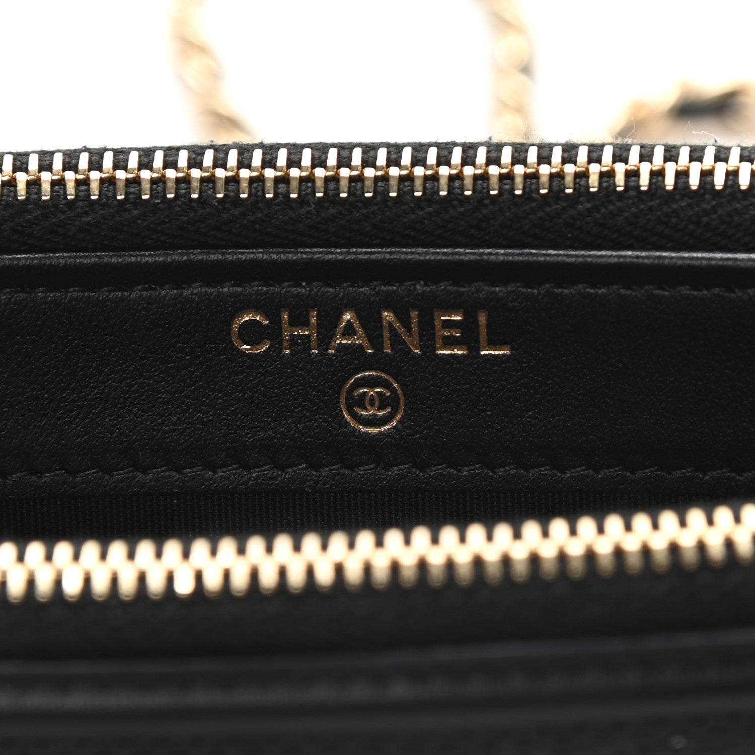 Chanel Caviar Quilted CC Filigree Clutch With Chain Black 8 of 12