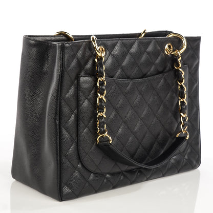 Chanel Caviar Quilted Grand Shopping Tote GST Black 3 of 7