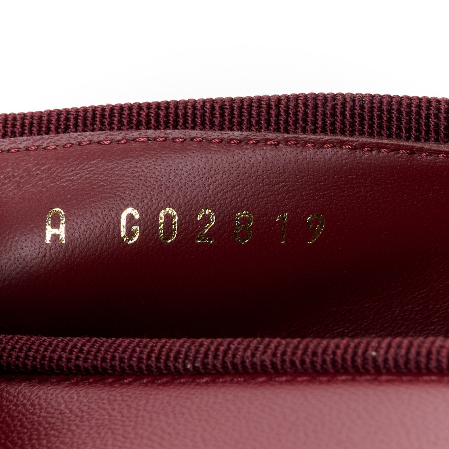 Lambskin Cap Toe CC Ballerina Flats 38 Burgundy Black