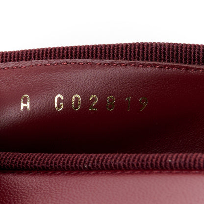 Chanel Lambskin Cap Toe CC Ballerina Flats 38 Burgundy Black 9 of 10