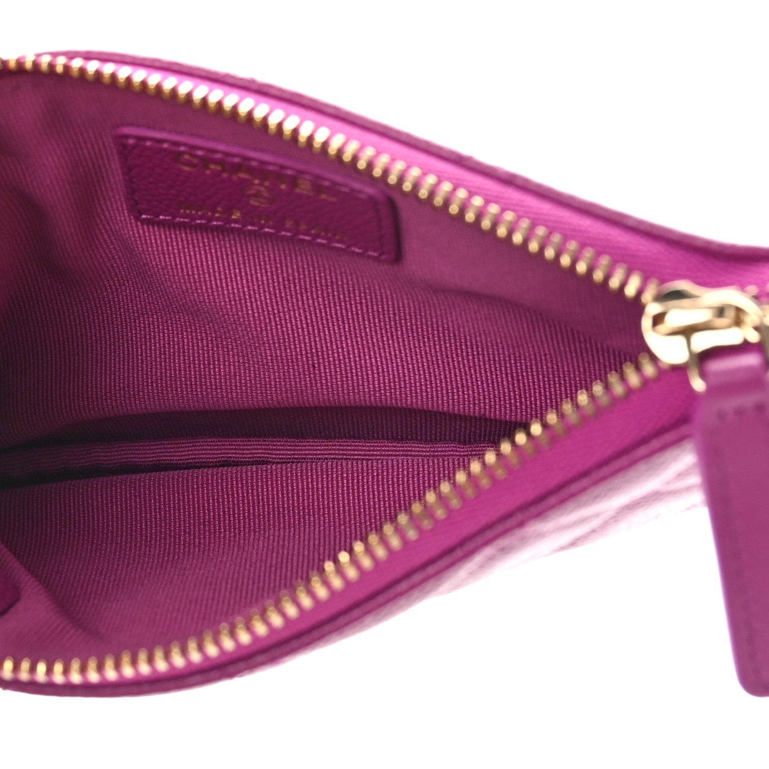 Chanel Caviar Quilted Small Cosmetic Case Purple 5 of 10