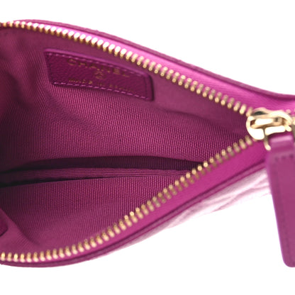 Chanel Caviar Quilted Small Cosmetic Case Purple 5 of 10