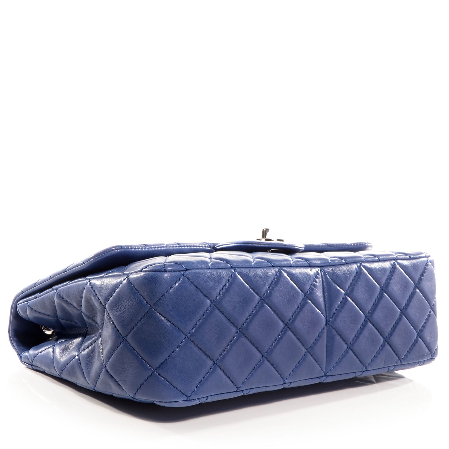 Chanel Lambskin Jumbo Single Flap Dark Blue 5 of 9