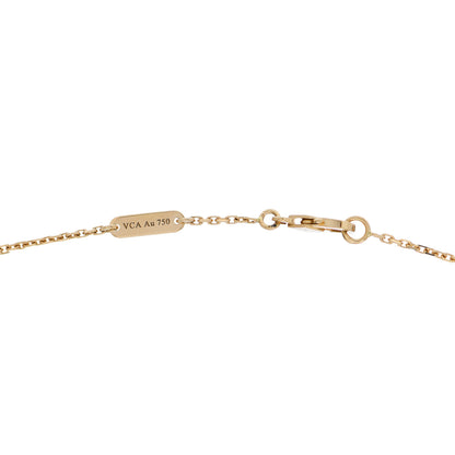 Van Cleef & Arpels 18K Yellow Gold Black Onyx Vintage Alhambra Pendant Necklace 4 of 5