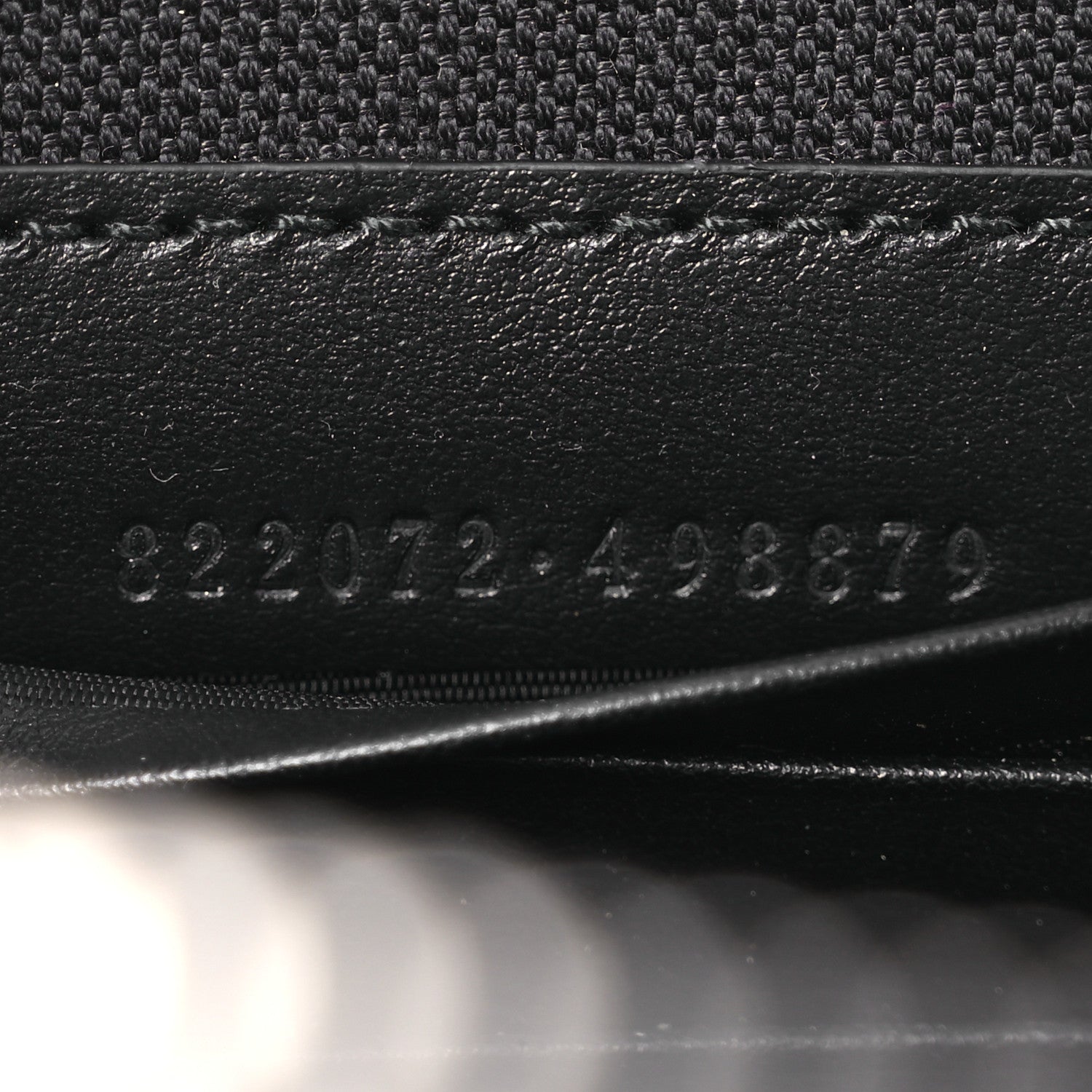 Gucci GG Supreme Monogram Calfskin Web Medium Crossbody Bag Black Grey 7 of 10
