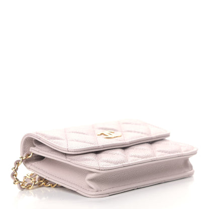 Chanel Caviar Quilted Miss Coco Clutch With Chain Light Purple 3 of 4