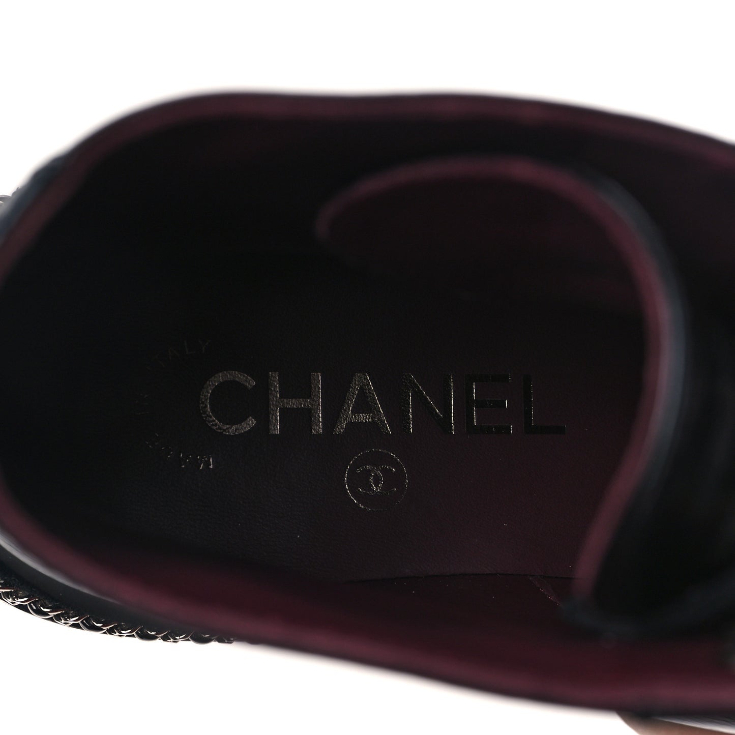 Crackled Calfskin Velvet Pearl Combat Short Boots 37 Black