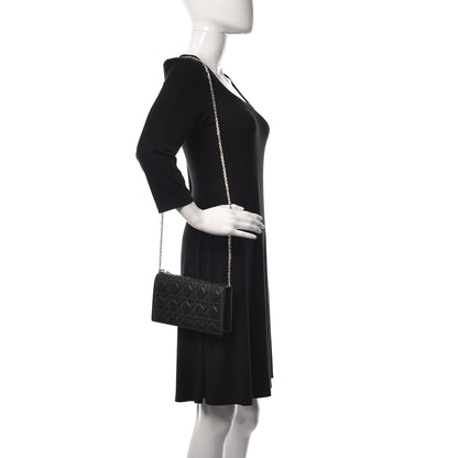 Christian Dior Lambskin Cannage Lady Dior Pouch Black 2 of 14