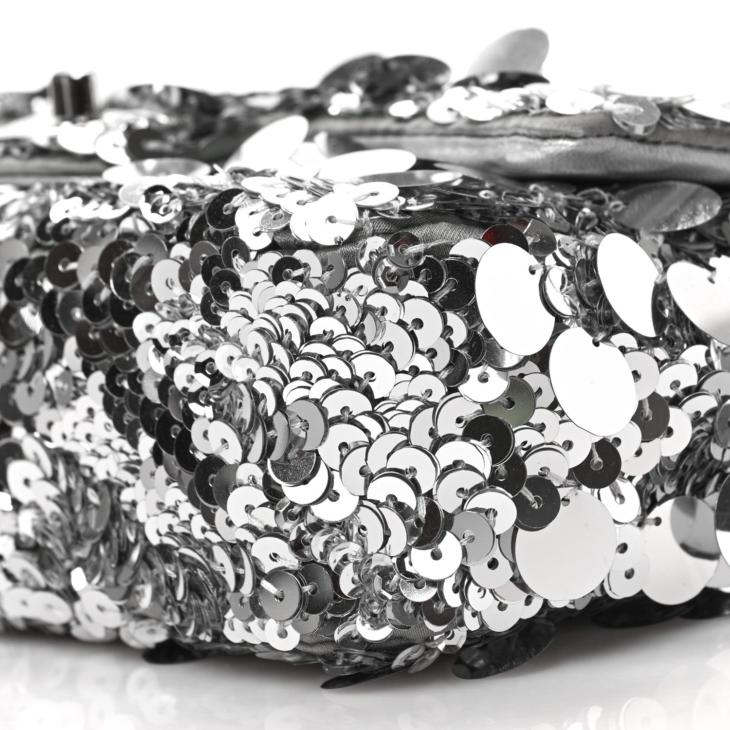 Chanel Sequin Mini Rectangular Flap Silver 9 of 9