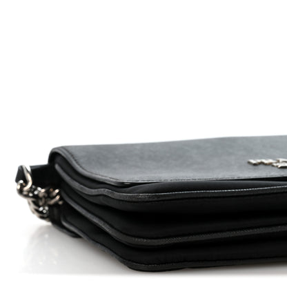 Prada Saffiano Tessuto Nylon Chain Shoulder Bag Black 10 of 15