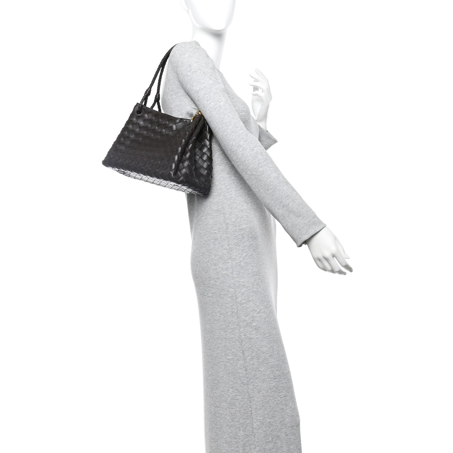 Nappa Intrecciato Medium Parachute Shoulder Bag Fondant