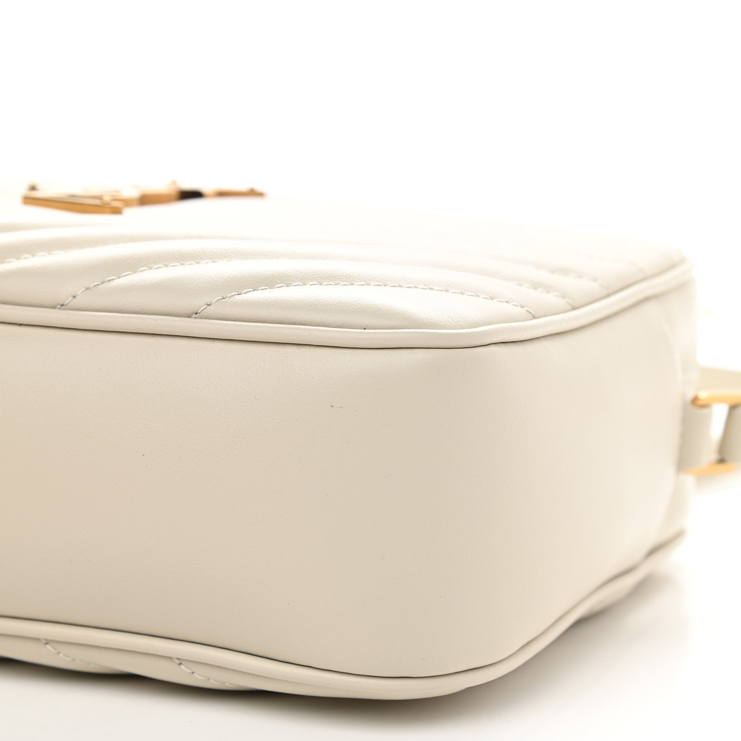Saint Laurent Calfskin Matelasse Monogram Lou Camera Bag Crema Soft 8 of 8