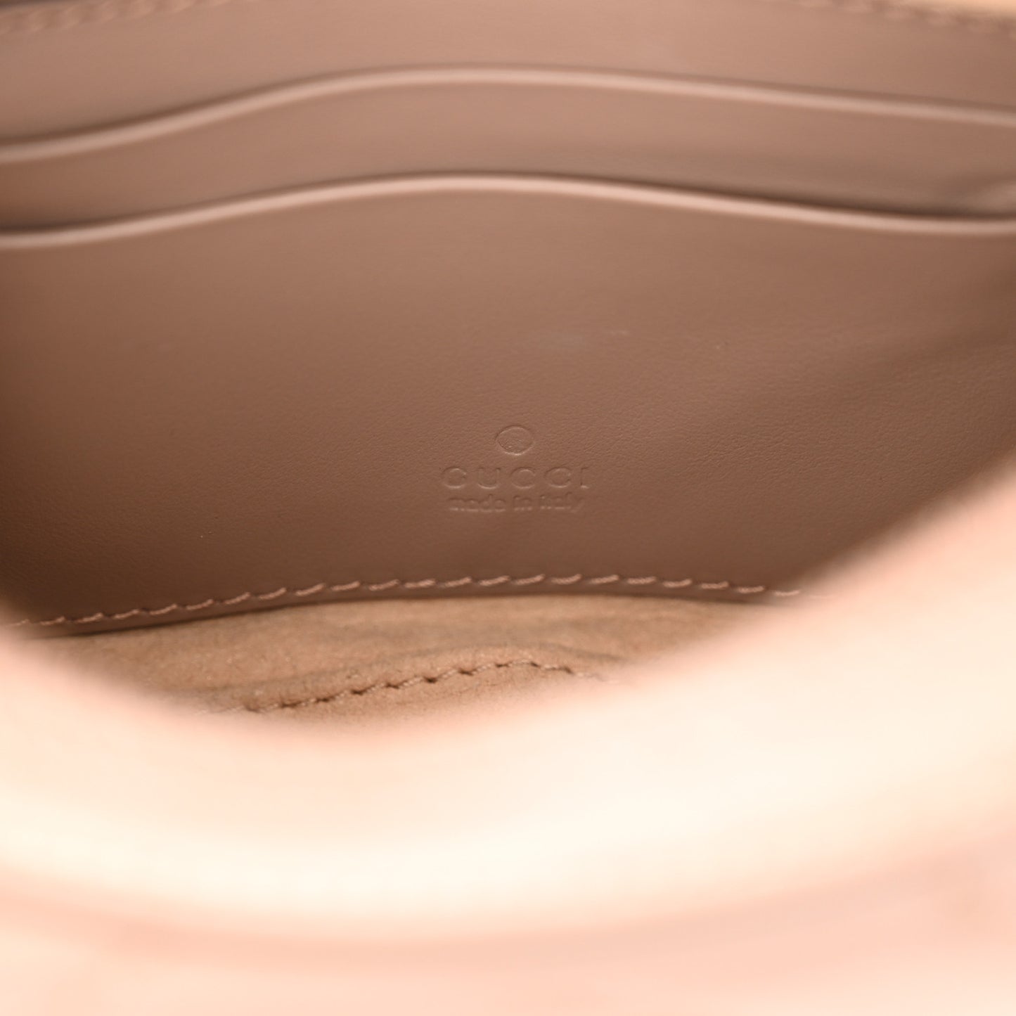Calfskin Matelasse Chevron Mini GG Marmont Half Moon Hobo Porcelain Rose