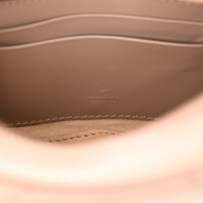 Gucci Calfskin Matelasse Chevron Mini GG Marmont Half Moon Hobo Porcelain Rose 6 of 10