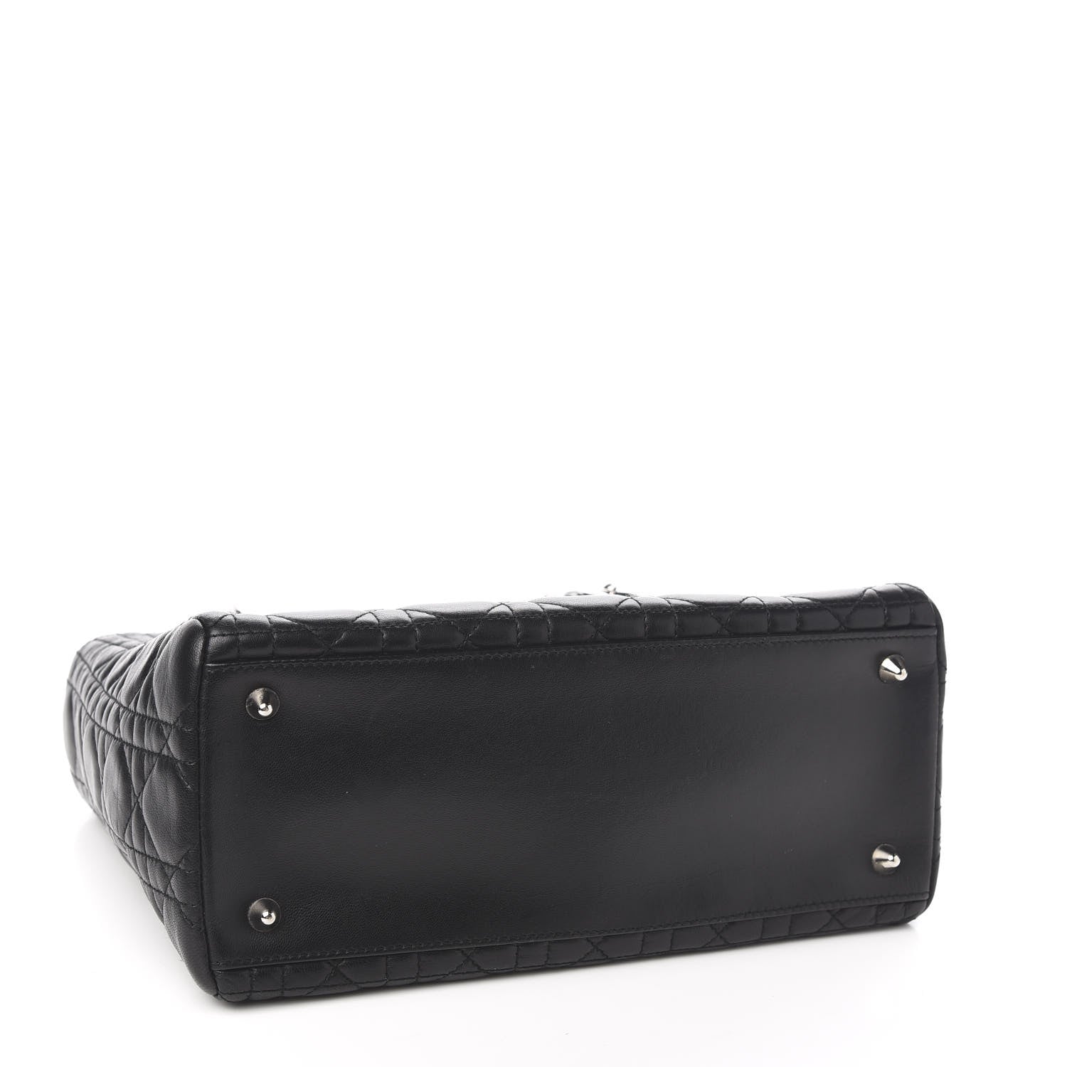 Christian Dior Lambskin Cannage Medium Lady Dior Black 3 of 9