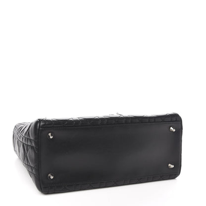 Christian Dior Lambskin Cannage Medium Lady Dior Black 3 of 9