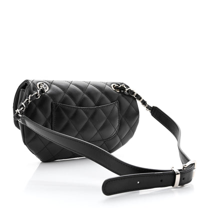 Chanel Calfskin Quilted CC Uniform Flap Belt Bag Black 3 of 11