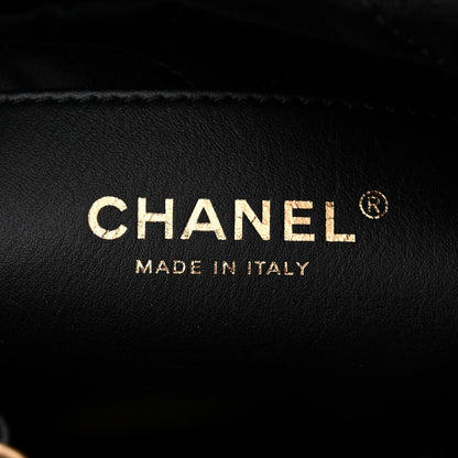 Chanel Shiny Crumpled Calfskin Quilted Pearl Mini Chanel 22 Black 6 of 10