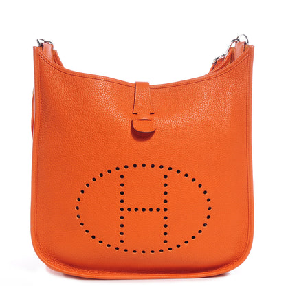 Hermes Taurillon Clemence Evelyne III GM Orange 1 of 7
