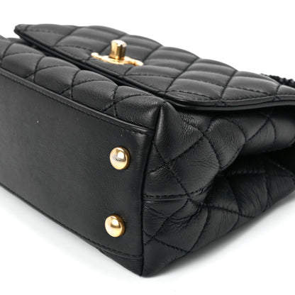 Chanel Calfskin Crystal Quilted Extra Mini Coco Handle Flap Black 12 of 12