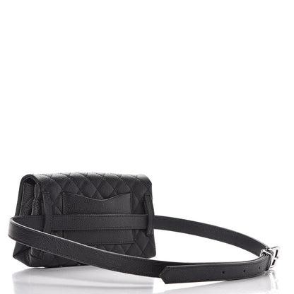 Chanel Grained Calfskin Quilted 2.55 Reissue Flap Belt Bag Clutch Black 3 of 8