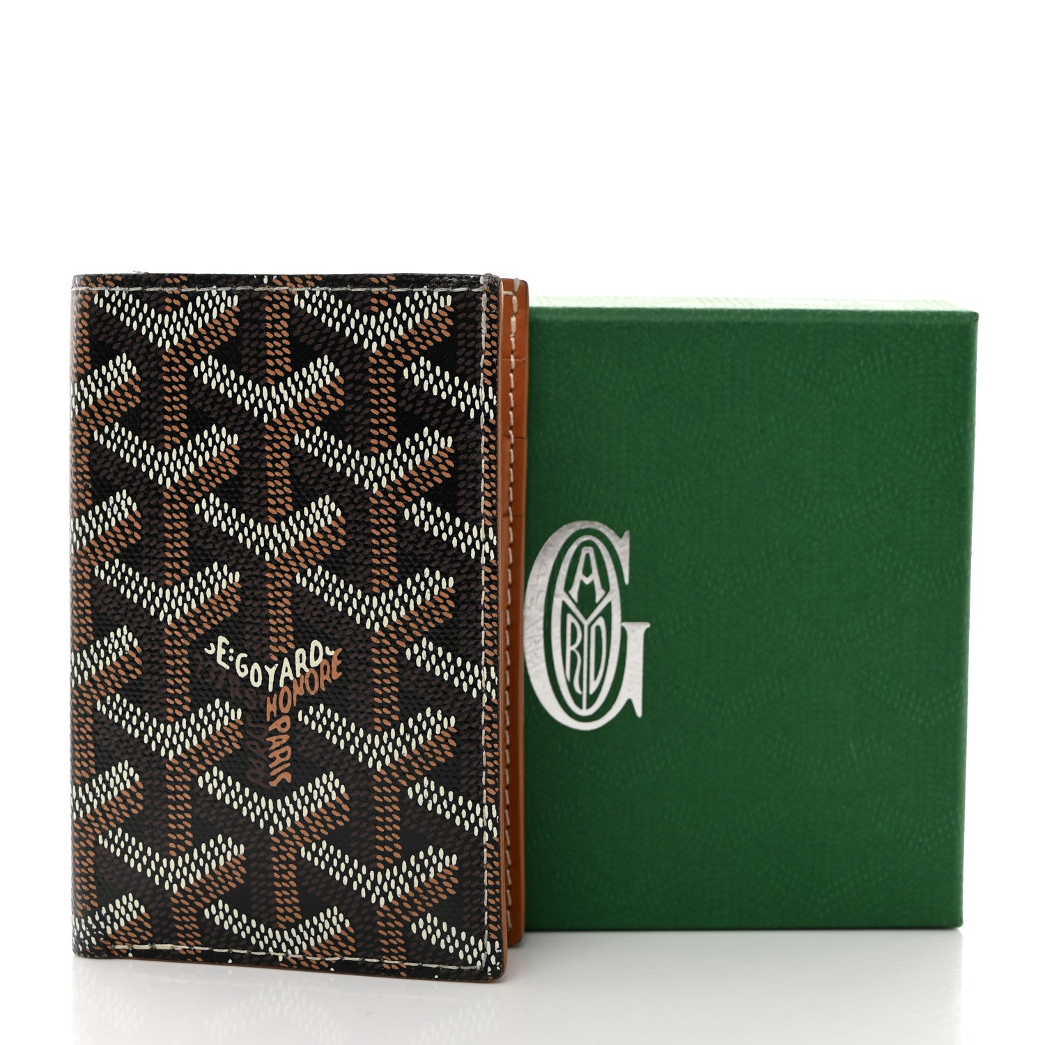 Goyard Goyardine Saint Pierre Card Holder Black Gold 3 of 8