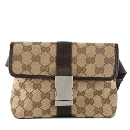 Gucci Monogram Waist Pouch Bag Dark Brown 1 of 7