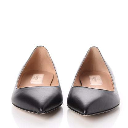 Valentino Garavani Nappa Rockstud Pointy Toe Ballerina Flats 37.5 Black 2 of 9