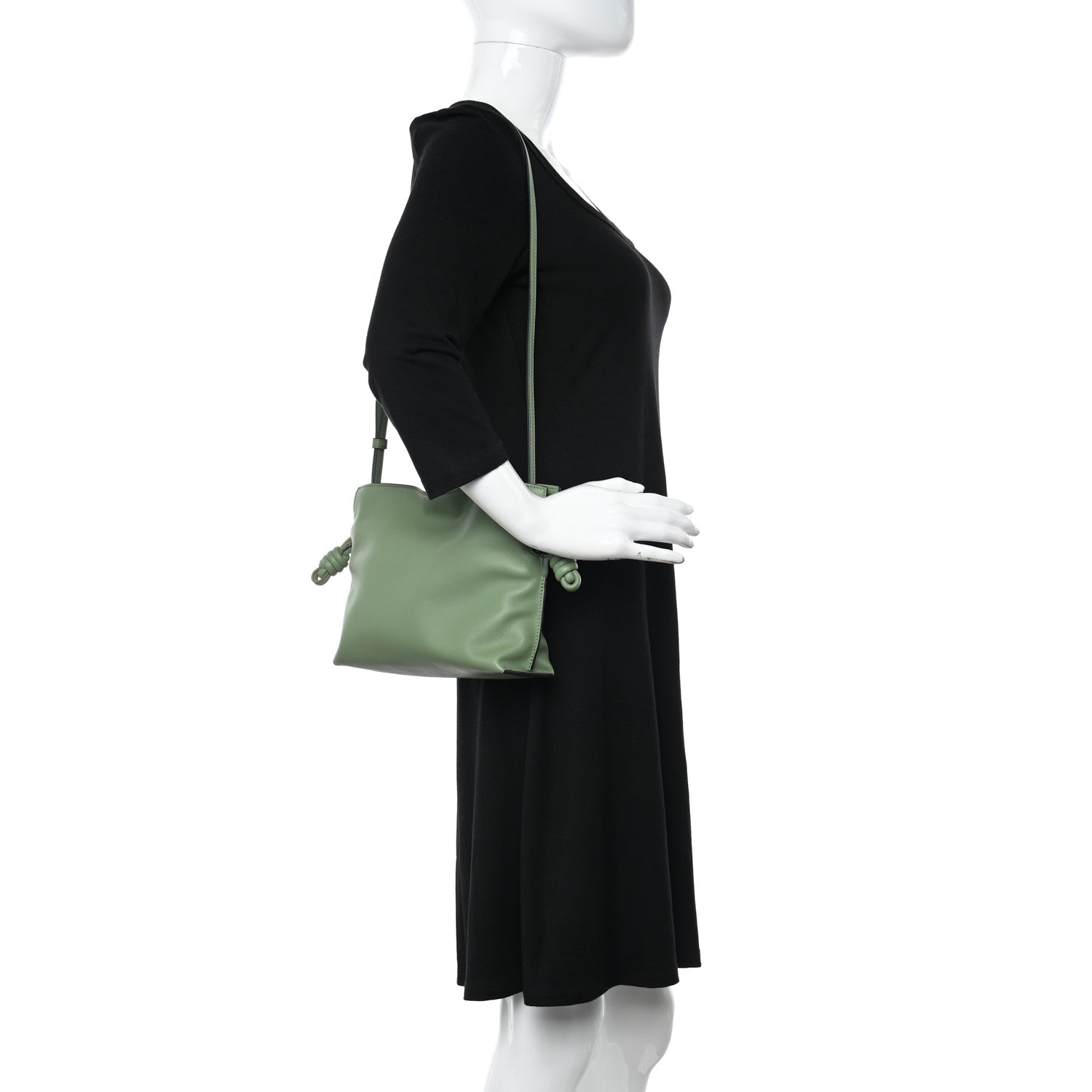 Loewe Calfskin Mini Flamenco Knot Clutch Rosemary 2 of 9