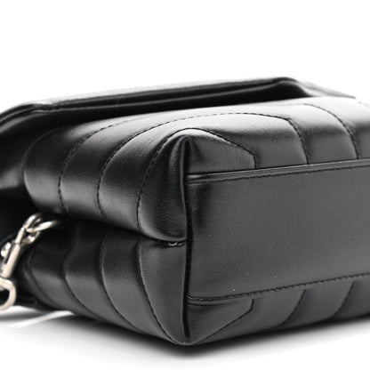 Saint Laurent Calfskin Y Quilted Monogram Toy Loulou Crossbody Bag Black 10 of 12