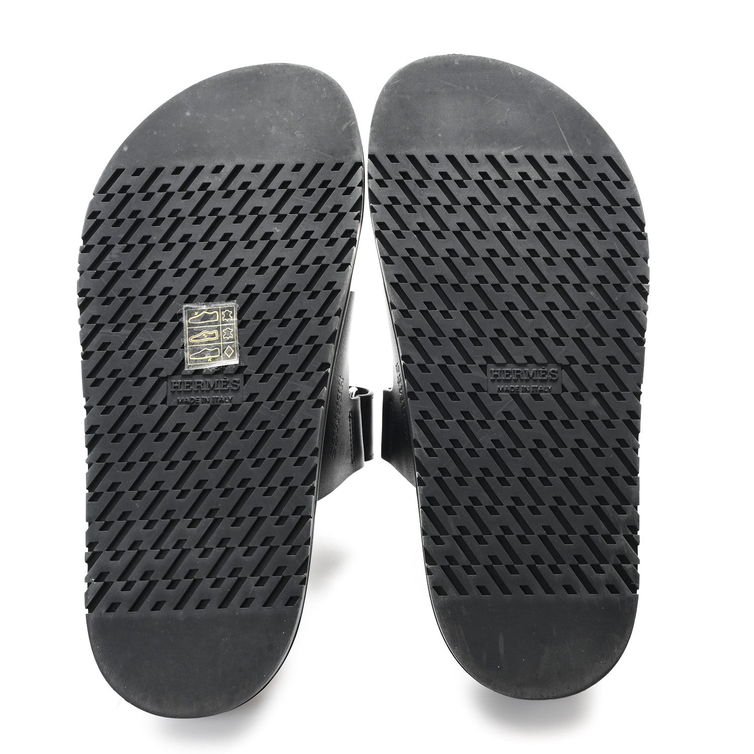 Hermes Calfskin Womens Chypre Sandals 36.5 Black 6 of 10