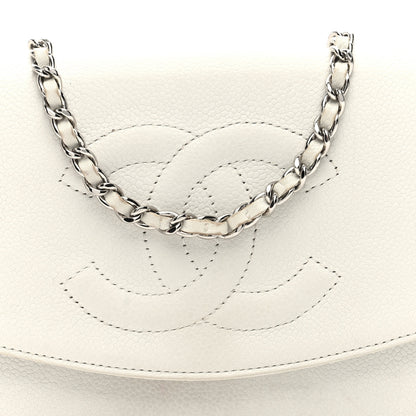 Chanel Caviar Timeless CC Wallet on Chain WOC White 8 of 11