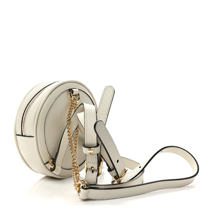 Gucci Textured Calfskin Web Mini Ophidia Round Backpack Mystic White 3 of 8