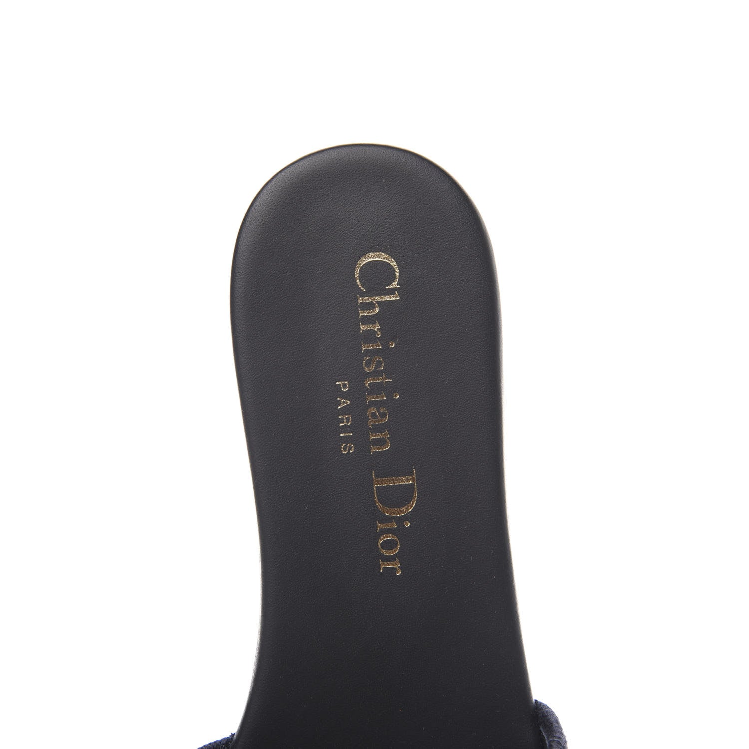 Christian Dior Canvas Embroidered Dway Mules Slide Sandals 34 Deep Blue 7 of 10