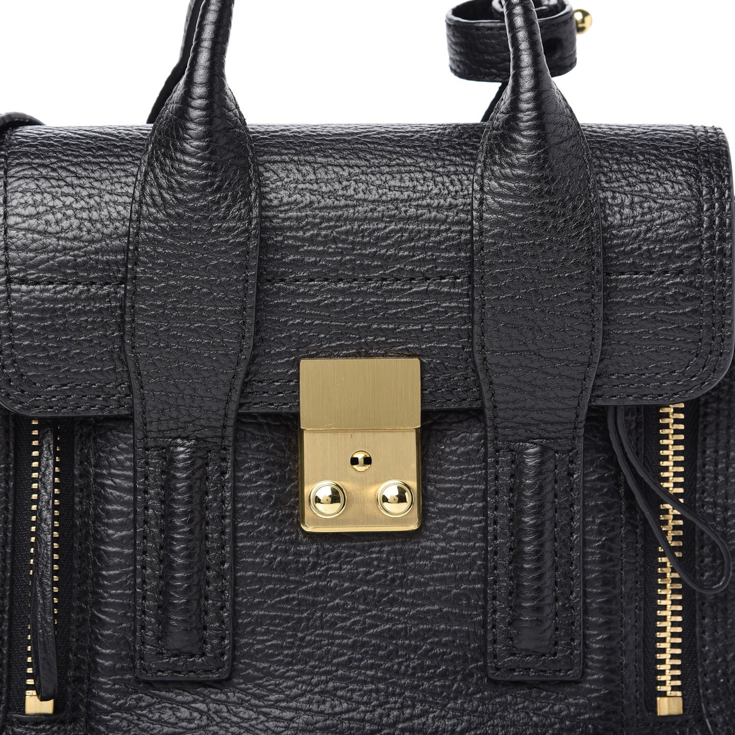 3.1 Phillip Lim Textured Calfskin Mini Pashli Satchel Black 9 of 9